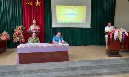 Khối Dân vận - Kiểm lâm xã Phú Thanh tổ chức Hội nghị "Diễn đàn Kiểm lâm lắng nghe ý kiến Nhân dân" năm 2023.